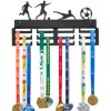Wieszak metalowy na medale 40cm piłkarze z piłką