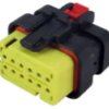 Socket, unequipped, 12 pole, straight, 2 rows, yellow, 776533-3