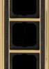 1725-833 Cover frame 5-gang, polished brass, decor anthracite -dynasty®