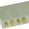 Osłona złącza 2-pinowe Żeńskie 1-rzędowe raster: 4 mm TE Connectivity Kabel Hermaphroditic Prosty Hermafrodytyczne