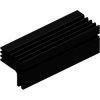 Extruded heatsink, (L x W x H) 84 x 30 x 28 mm, 9.1 to 4.9 K/W, black anodized, SK 125 84 SA