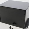 Aluminum enclosure, (L x W x H) 152 x 127 x 102 mm, black (RAL 9005), IP32, 1411FBPBK