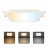 Oprawa podtynkowa downlight LED, 30W, 3000lm, IP20, CCT, kwadratowa, biała, ALEXIS-SQ HOROZ