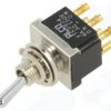 4-6437630-4 Przełącznik: Dźwigniowy Poz: 2 Dpdt On-(On) 6A/250Vac -20÷70C