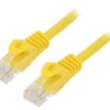 Patch cord U/UTP, Cat 6, RJ45 wtyk z obu stron, linka, CCA, 1m PP6U-1M/Y
