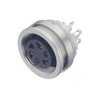 Binder 09-0124-00-06 Female 6 Pin Panel Mount Screw with Solder Terminal