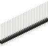 Pin header, 30 pole, pitch 1.27 mm, straight, black, 10060890