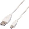 Kabel VALUE USB 2.0, typ A - mini 5-pin, biały, 1,8 m