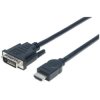 Kabel HDMI na DVI-D 24+1 Dual Link M/M 3m Czarny