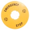 Szyld opisowy fi 90mm EMERGENCY/STOP LPXAU113