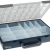 Assortment box, with 17 drawers, blue, (W x D) 338 x 261 mm, ASSORTER 55 4X8-17