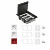 KONTAKT SIMON FLOOR BOX puszka podłogowa 2x gniazdo pojedyncze z/u + 1x gniazdo DATA + 3x gniazdo RJ45 kat. 6 do podłóg technicz