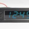 Panelowy zegar LED 4.5-30V z podwójnym termometrem oraz woltomie