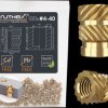 GE-4-40X57-001 3D printing, threaded inserts, #4-40x5.7, pack of 100