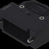 D-Sub connector housing, size: 2 (DA), straight 180°, cable Ø 3.3 to 8.5 mm, thermoplastic, black, 09670150482