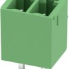 Pin header, 2 pole, pitch 3.81 mm, straight, green, 1803426