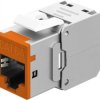 Keystone-modul RJ45 CAT 6A, STP, Slim, pomarańczowy...