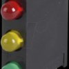 L-934SA/1I1Y1GD LED module, red/yellow/green, 3 mm, 20 mcd, 60°
