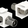 86362 Keystone module IEC plug > F jack, white