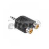Wtyk Jack 3,5mm - 2x gniazdo cinch
