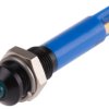 Lampka kontrolna do montażu panelowego 12V dc, niebieska 6mm LED Czarny Końcówka lutownicza RS PRO