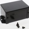 Aluminum enclosure, (L x W x H) 81 x 56 x 41 mm, black (RAL 9005), IP32, 1411FBDBK