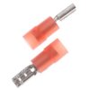 Konektor płaski Żeński 2.8 x 0.8mm 0,5 → 1,5 mm², 22 → 16 AWG długość 19.6mm Izolacja: Izolowane Cyna