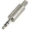 TruComponents 202582 3.5 mm audio jack Plug, straight,Pins:3 Stereo Silver