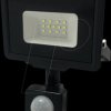 5943 LED floodlight, 10 W, 800 lm, 2700 K, IP65, black, with sensor