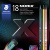 186 C18P Coloured pencils, triangular shape, 18 colours