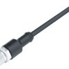 Sensor actuator cable, M12-cable plug, straight to open end, 12 pole, 5 m, PUR, black, 1.5 A, 77 3429 0000 50712 0500