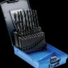 25203701 HSSG spiral drill set, STEEL, DIN 338, 19 pieces