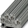 Double-level spring-cage terminal, spring balancer connection, 0.08-4.0 mm², 22 A, 6 kV, gray, 3031270