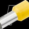 187214 Aderendhülse isoliert 1,0 mm²/8 mm, verzinnt, gelb, 100er Pack