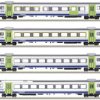 Wagon osobowy MiniTrix 18293 Wagon osobowy MiniTrix 18293 Zestaw 4 wagonów osobowych BLS GoldenPassLine