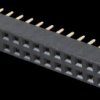 2x 17-pin socket terminal strip, straight, RM 2.54