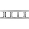 Simon 54 Nature Ramka pięciokrotna metal INOX KLASYCZNY DRN5/77