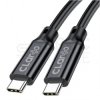 CLAROC Kabel USB typ-C (wtyk / wtyk) dwukierunkowy 4K@60 Hz, 100W/20A, 20 Gb/s czarny 3m