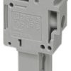 Plug, 1 pole, 0.2-6.0 mm², gray for space-saving potential distribution, 3060610
