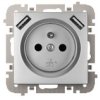 Vestra Gniazdo 2P+Z 2Xusb Zasilające Bez Ramki Podtynkowe Ip20 Srebrny 3888-16