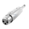 XLR przejście 6.3 wtyk / XLR 3pin wtyk żeński mono