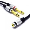 Kabel Gniazdo Jack 3,5 - 2x Wtyk 6,3 Mono Vitalco 3m MK72