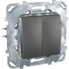 UNICA CLASS Wyłącznik podwójny świecznikowy grafit MGU50.211.12Z SCHNEIDER ELECTRIC
