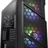 Thermaltake Commander C31 TG Midi Tower Obudowa do komputera, Obudowa gamingowa czarny z 2 wentylatorami LED, z 1 wentyl