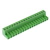 18-Way 5.08mm Right Angle Pluggable Terminal Block Green 15A 300V