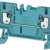 Through terminal block, push-in connection, 0.5-1.5 mm², 2 pole, 17.5 A, 6 kV, blue, 1552820000