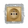 ICON Mechanizm gniazda pojedynczego z uziemieniem 2P+Z (przesłony torów prądowych) złoty 29IGP-1zp