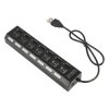 HUB USB-A 7-portowy z wyłącznikami / 86-073