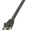 kabel LAN LogiLink CP1013S, 1 szt., RJ45, CAT 5e, F/UTP, 0.25 m, czarny