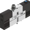 Zawór elektromagnetyczny Festo 5/2 Monostabilne M12 x 1 Elektryczny 8 bar 5 portowy VSVA-B-M52-AH-A2-1R5L 21.6V dc, 26.4